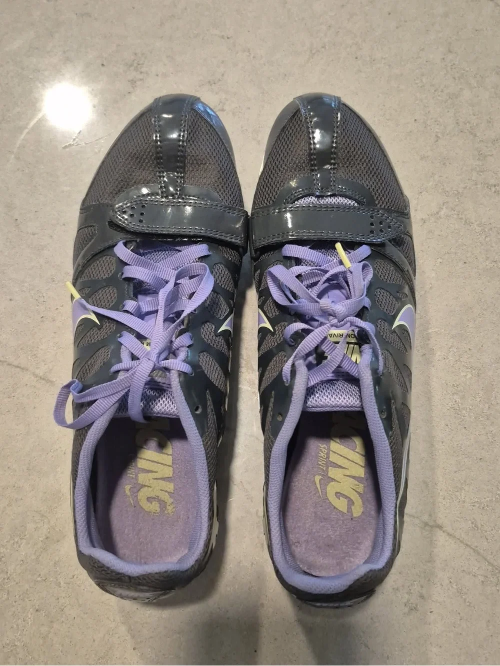 Women's Gray Nike Track Cleats